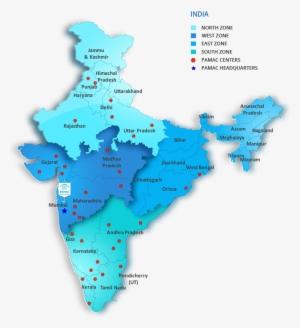 Across All The 39 Locations Pamac Has Trained Teams - Map Of India