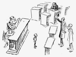 Doctrine Of Privity Of Contract - Drawing Of A Courtroom