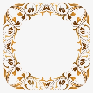 Floral Pattern Border Png - Bingkai Bulat Png