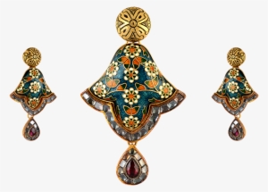 Orra Gold Pendant Set - Orra Jewellery