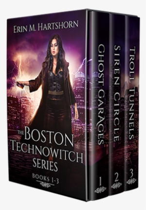 Erin M Hartshorn, The Boston Technowitch, Box Set Design, - Book Cover