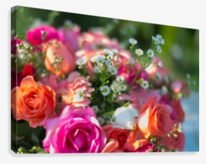 Flower Bouquet Canvas Print - Garden Roses