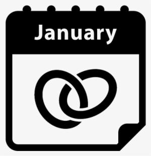 Wedding Anniversary January Calendar Page Vector - Calendar Icon January