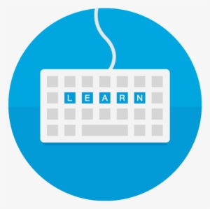 A Keyboard Highlighting The Letters "learn\ - Digital Literacy Icon