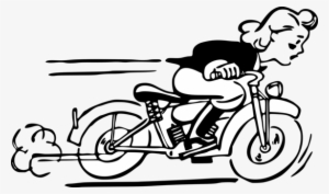 Motorcycle Harley-davidson Bicycle Woman Driving - Girl On Motorcycle Clipart