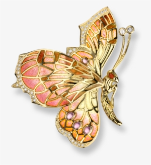 Nicole Barr Designs 18 Karat Gold Butterfly Necklace-gold - Pink And Gold Butterflies