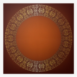 Luxurious Gold Round Frame On An Old Brown Background - Circle