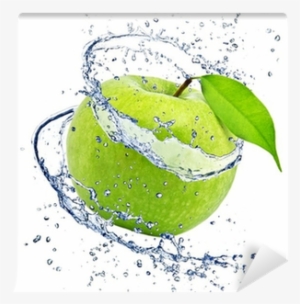 Green Water Splash Png Download - Splash Apple