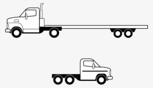Trucks Flatbed Trucking Vehicle Transport - Flatbed Truck Side View