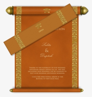 Email Wedding Card Royal Scroll Design - Royal Muslim Wedding Card