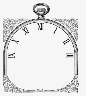 Style With The Swirl And Scroll Design Around The Frame - Roman Numeral Clock Face Art