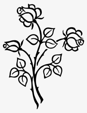 Art,silhouette,free Vector Graphics - Flower Images Line Art