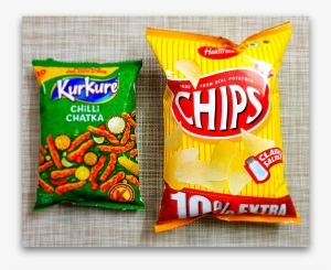 Yellow Packet On The Right Is Plain Salted Chips, Costs - Haldiram Chips Pudina Treat 200gms