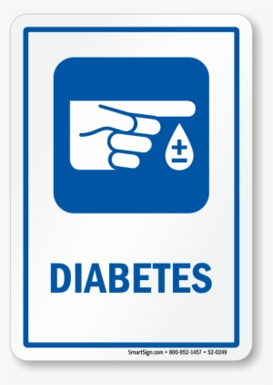 Diabetes Hospital Sign With Finger Blood Drop Symbol - Acupuncture Sign