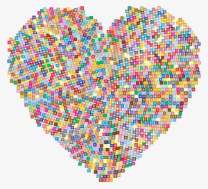 This Free Icons Png Design Of Colorful Mosaic Heart