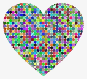 This Free Icons Png Design Of Prismatic Mosaic Heart