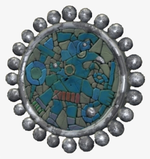 Silver Mosaic Inca Ear Ring U1 - Concrete