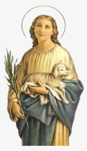 Saint Agnes - St. Agnes Biography Holy Card (734-401)