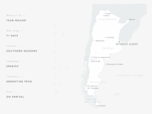 Argentina 300dpi No Border - South America Landscape Map