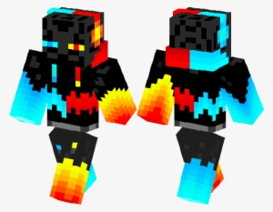 Minecraft Fire And Ice Enderman Skin