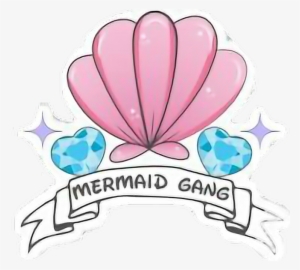 Tumblr Muscheln Shell Mermaid Pink Aesthetic Freetoedit - Stickers Mermaid Tumblr Png