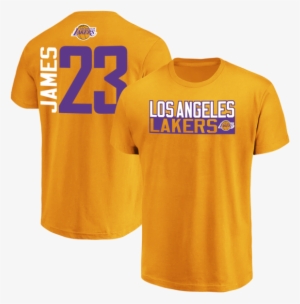 Lebron James Los Angeles Lakers Majestic Gold Vertical - Lebron James
