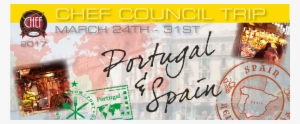 Chef Trip Banner Spain Portugal - Spain Travel Europe Sticker Decal 5"x 5"