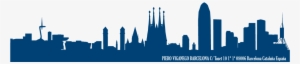 Barcelona Skyline Blue