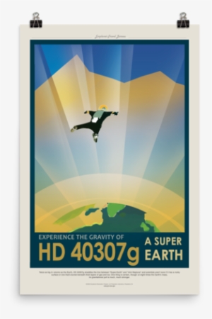 Hd Super Earth Nasa Travel Tourism Poster - Nasa Exoplanet Travel Posters