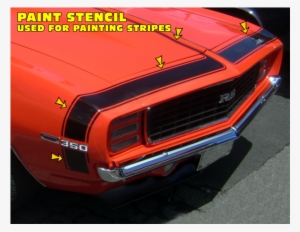1969 Camaro Front Accent Paint Stencil Stripe Kit - Chevrolet Camaro
