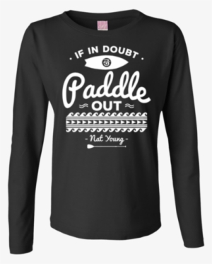 If In Doubt Paddle Out - Viking Warrior Crohn's Womens Long Sleeve Shirt