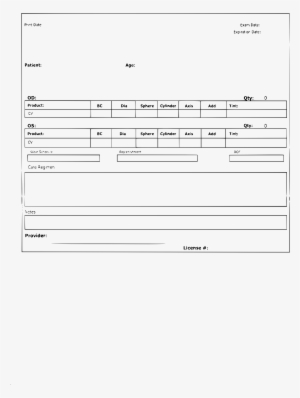 This Free Icons Png Design Of Eye Prescription Form