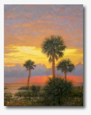 Silhouetted Palms Michael Story - Painting