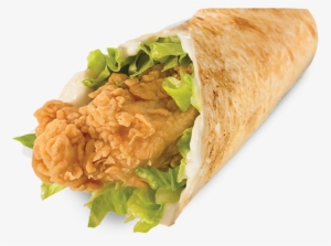 Crispy All-white Meat Chicken Tender With Crisp Lettuce - Chicken Strip Wrap Png