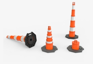 Foldable Traffic Cones That Spares Place In A Track - Design