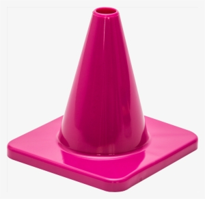 Traffic Cone 100mm Pink Plain - Plastic