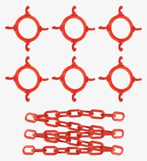 Chain Connector Kit, No Cones - Mr. Chain Traffic Cone & Chain Kit - Blue, 93206-6