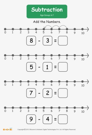 Subtraction Worksheet For Kids Worksheets Learn More - Number Line Addition Worksheet For Kg