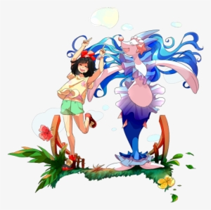 A Review Of Pokemon Sun And Moon - Primarina And Female Trainer