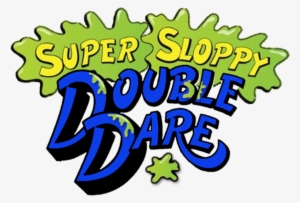 Super Sloppy Double Dare Blue Logo - Double Dare Nickelodeon