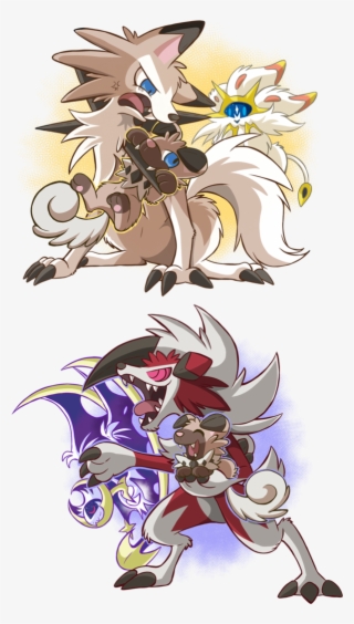 673 Kb Png - Lycanroc Midday And Midnight