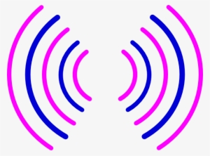 Radio Waves Pink And Blue Svg Clip Arts 600 X 445 Px