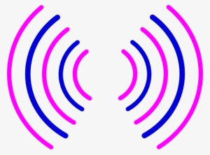Radio Waves Pink And Blue Svg Clip Arts 600 X 445 Px