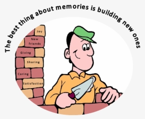 Take Time To Build Great New Memories - Cartoon Image Of Mason