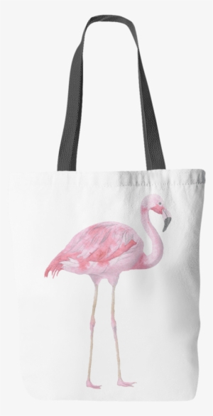 Flamingo Watercolor Tote Bag - Greater Flamingo