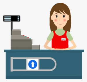 Chip Ragsdale At Checkout Counter - Cashier Vector