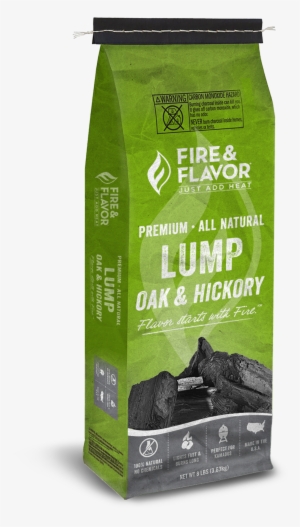Fire & Flavor Premium Lump Charcoal Oak & Hickory 8lbs - Fire & Flavor Premium Lump Charcoal Oak