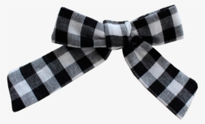 Black And White Check Ribbon Bow