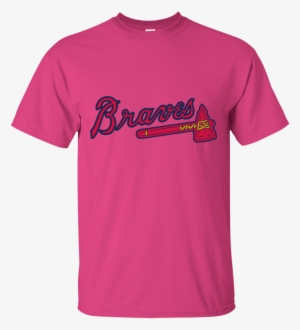 Atlanta Braves T-shirt - Keep Calm Letter In Pink T Shirt