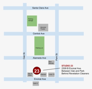 Studio 23 Alameda Parking Map - Diagram